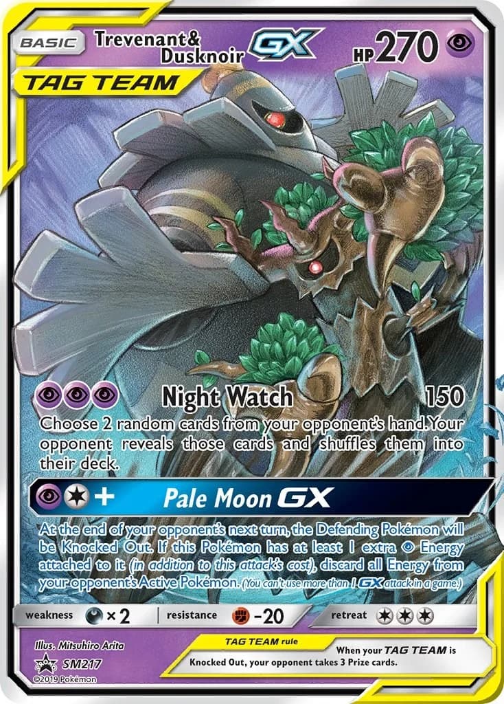 Trevenant & Dusknoir GX Promo SM217 Pokémon card