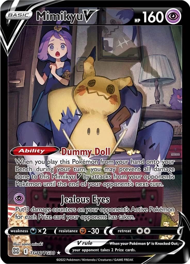 Mimikyu V Brilliant Stars TG16 Pokémon card