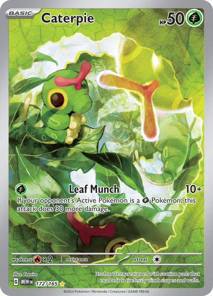 Caterpie Scarlet & Violet 151 172 Pokémon card
