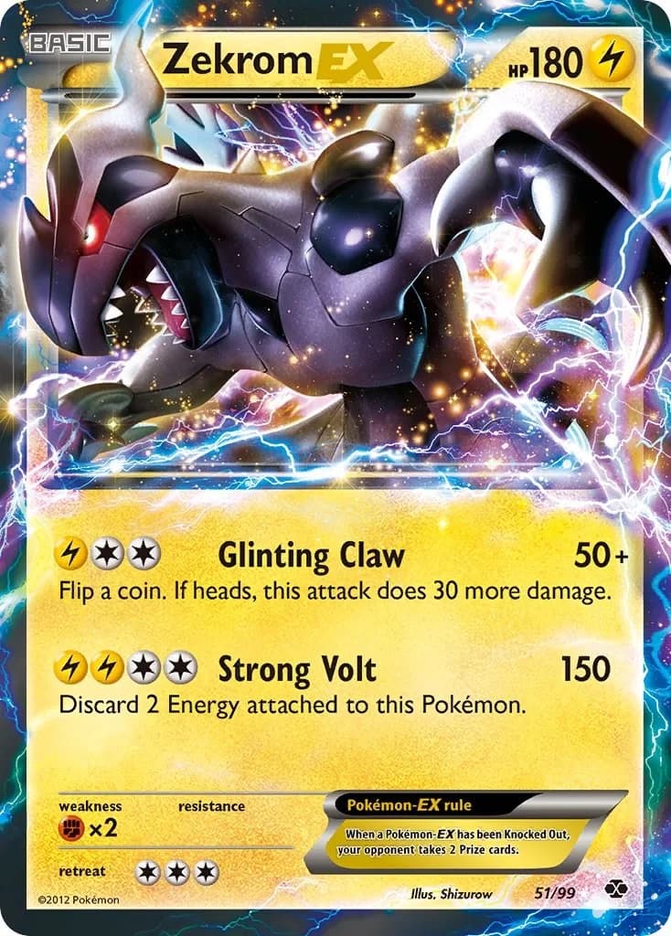 Zekrom EX Next Destinies 51 Pokémon card