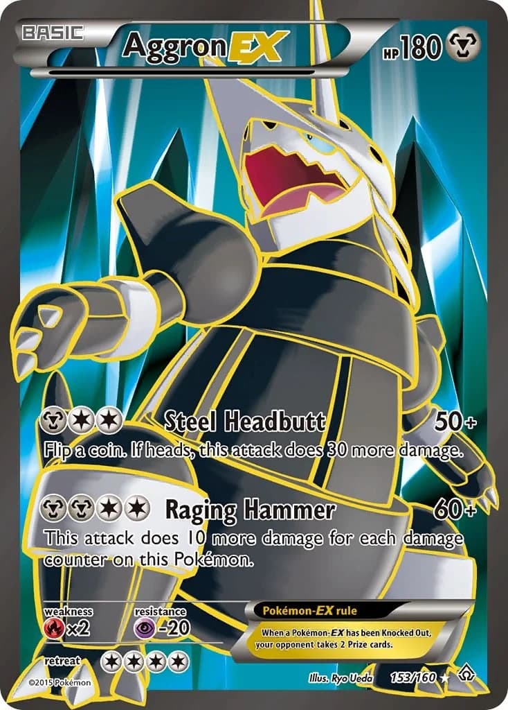 Aggron EX Primal Clash 153 Pokémon card