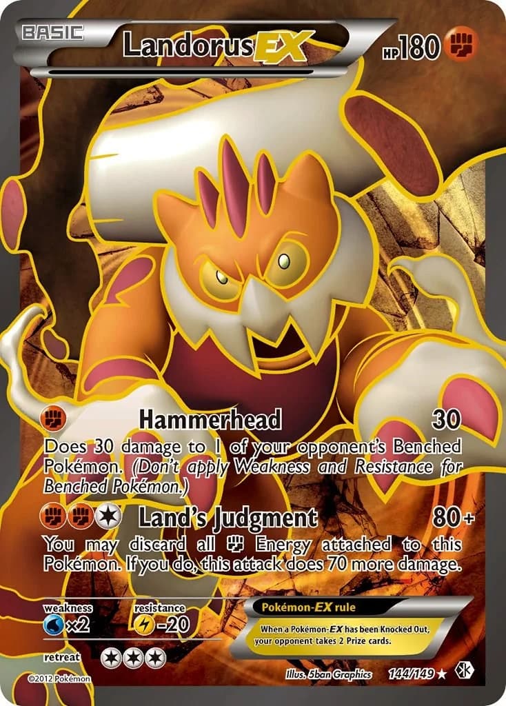 Landorus EX Boundaries Crossed 144 Pokémon card