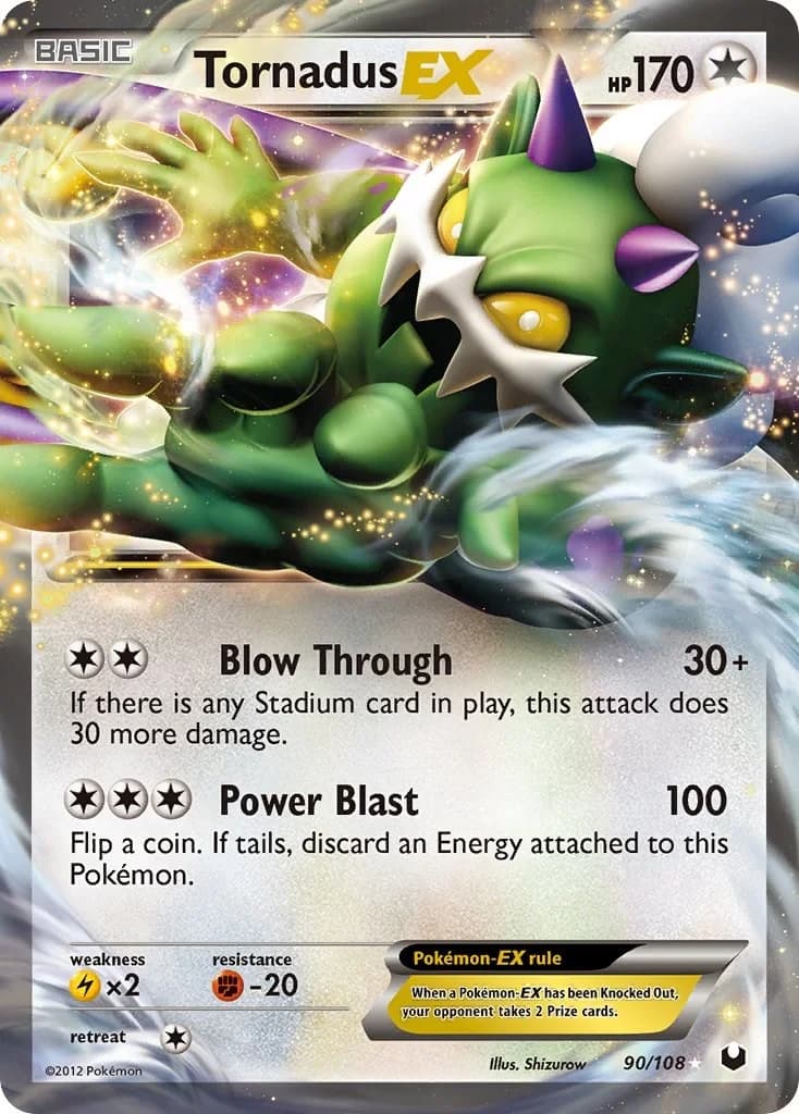 Tornadus EX Dark Explorers 90 Pokémon card