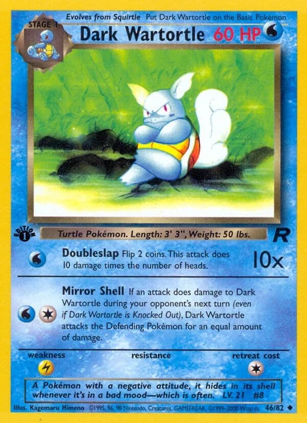 Dark Wartortle [1st Edition] Team Rocket 46 Pokémon card