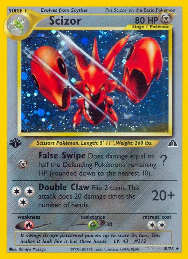 Scizor [Unlimited] Neo Discovery 10 Pokémon card