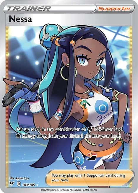 Nessa Vivid Voltage 183 Pokémon card