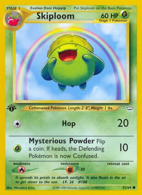Skiploom [1st Edition] Neo Revelation 52 Pokémon card