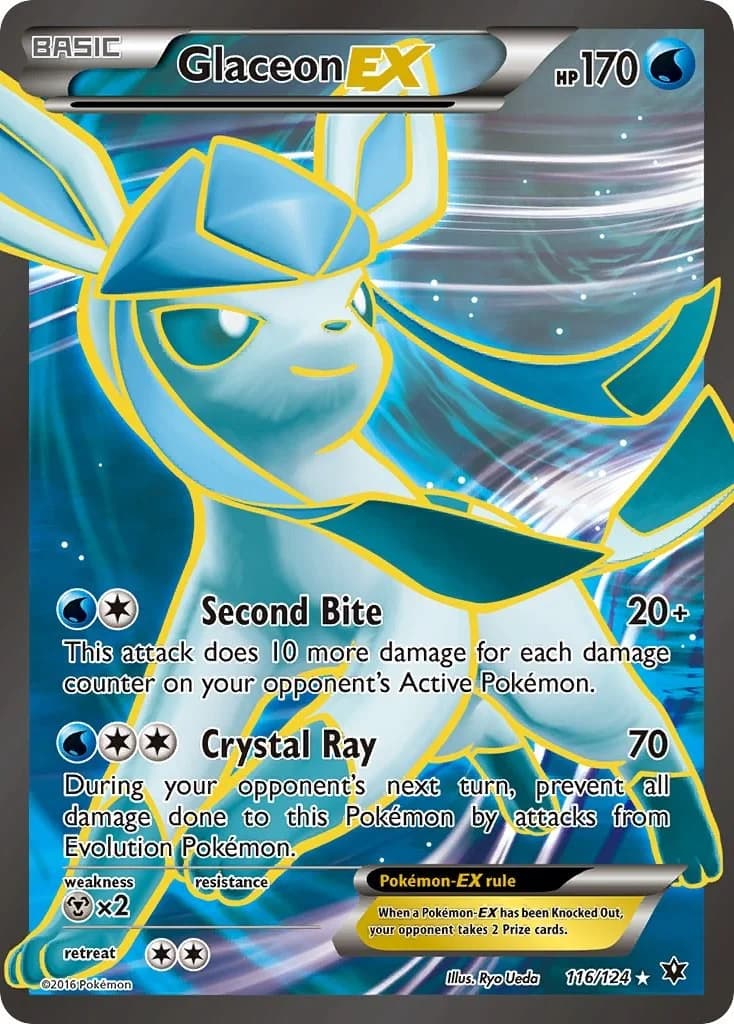 Glaceon EX Fates Collide 116 Pokémon card