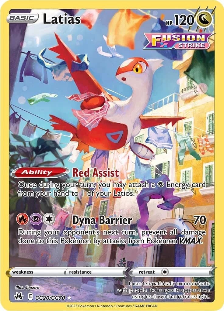 Latias Crown Zenith GG20 Pokémon card