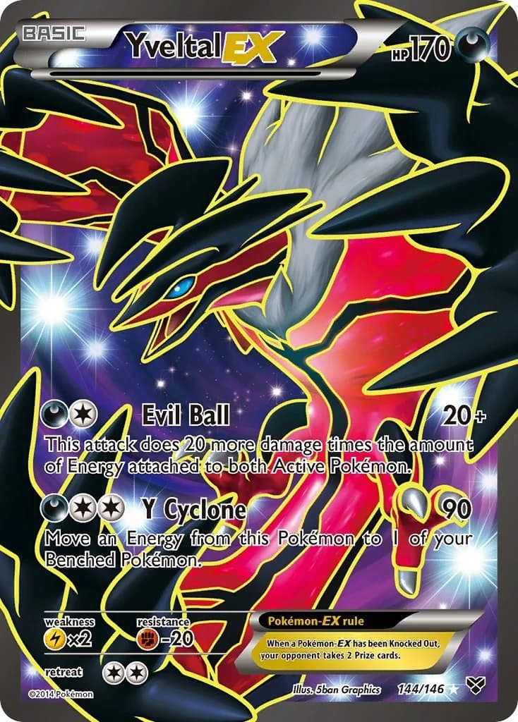 Yveltal EX XY 144 Pokémon card