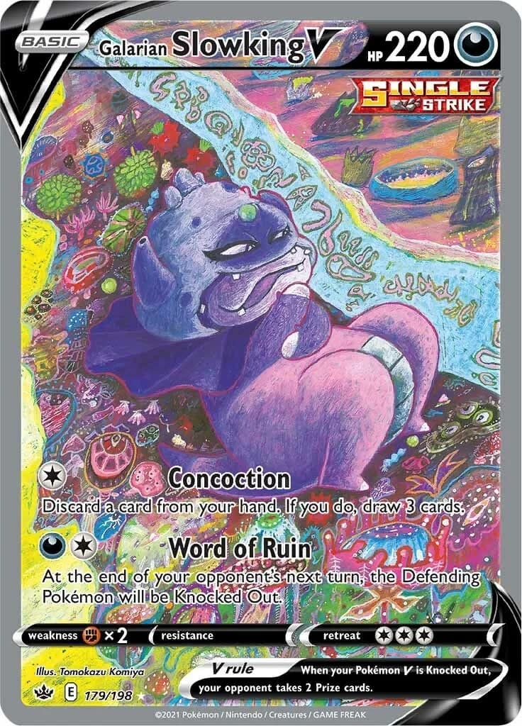 Galarian Slowking V Chilling Reign 179 Pokémon card