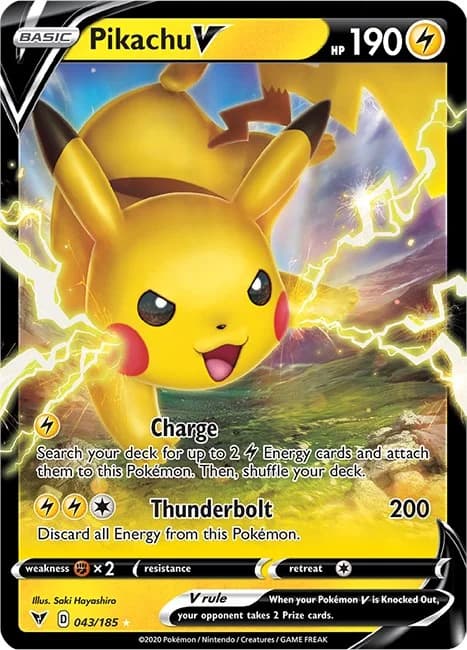 Pikachu V Vivid Voltage 43 Pokémon card