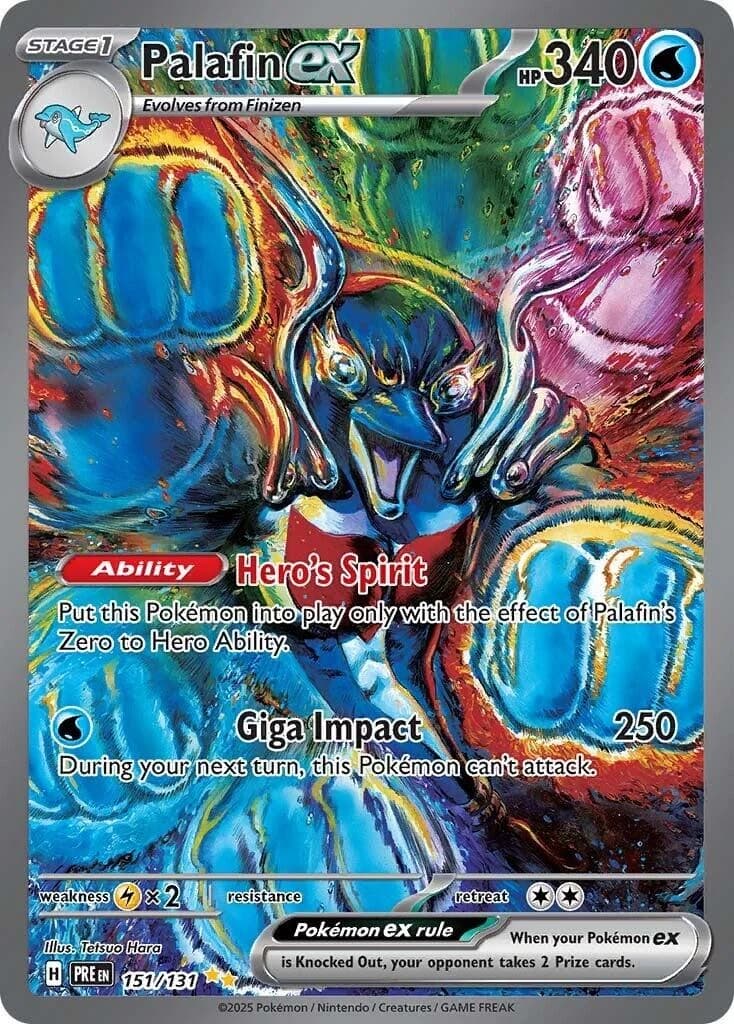 Palafin ex Prismatic Evolutions 151 Pokémon card