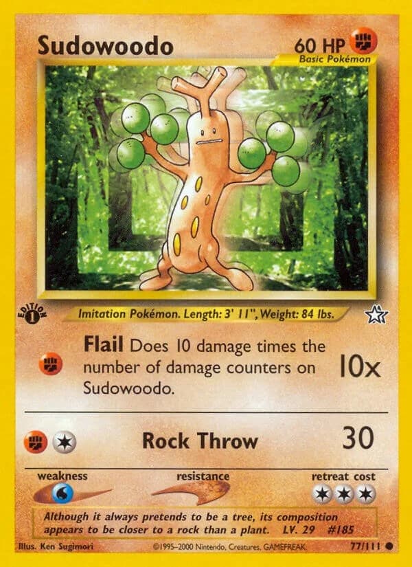 Sudowoodo [1st Edition] Neo Genesis 77 Pokémon card