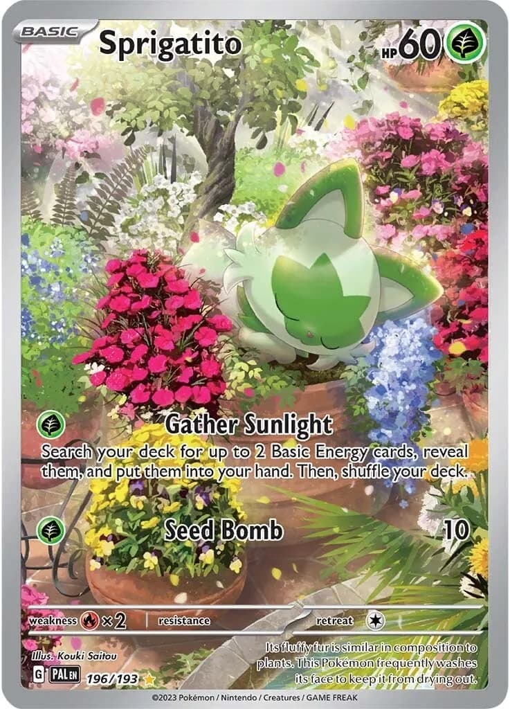 Sprigatito Paldea Evolved 196 Pokémon card