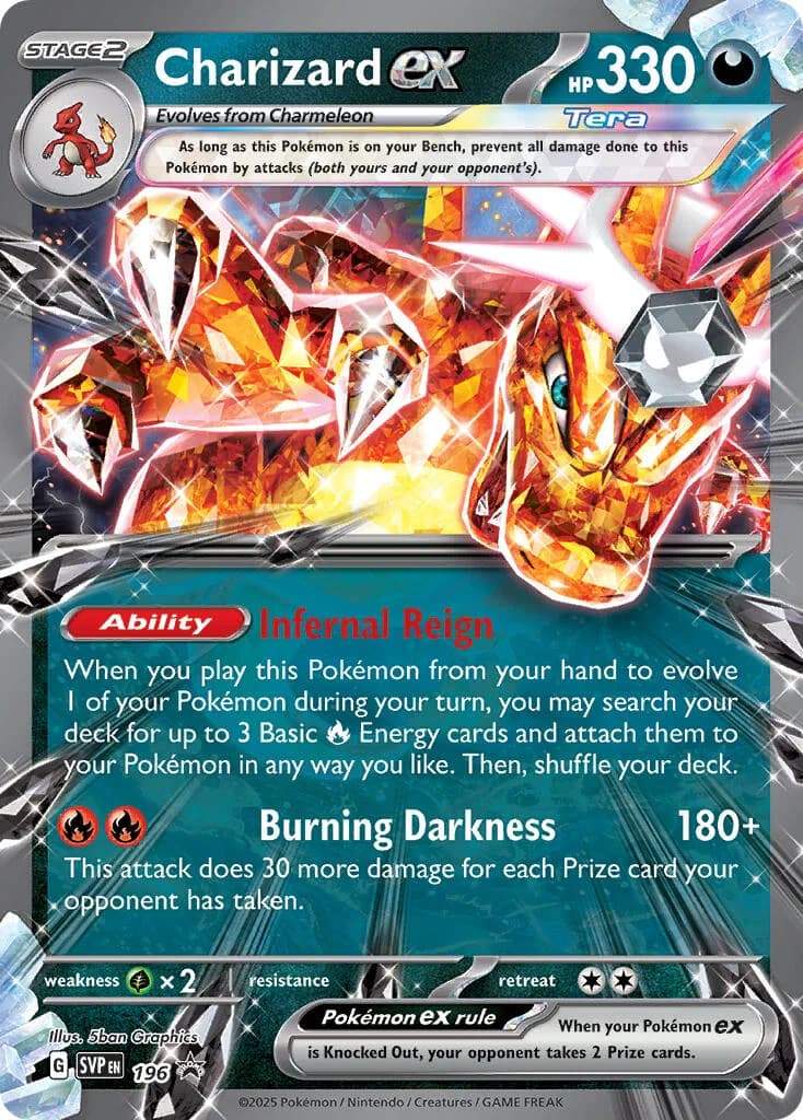 Charizard Ex Promo 196 Pokémon card