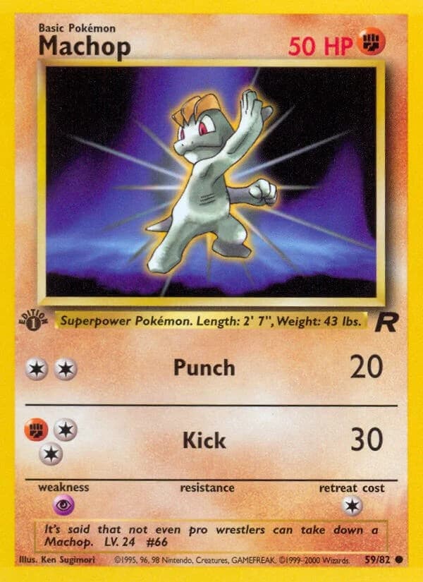 Machop [1st Edition] Team Rocket 59 Pokémon card