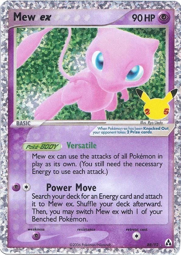 Mew EX Celebrations 88 Pokémon card