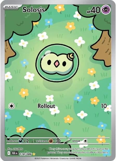 Solosis Black Bolt 118 Pokémon card