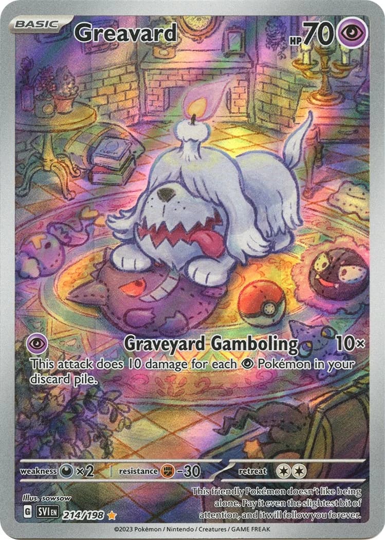 Greavard Scarlet & Violet 214 Pokémon card