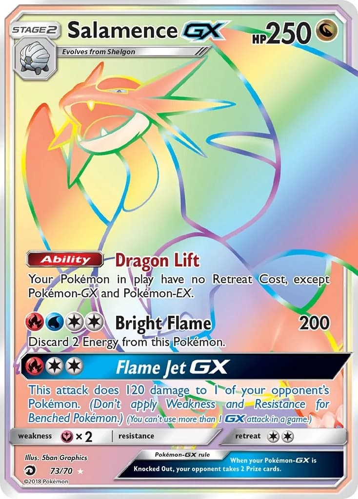 Salamence GX Dragon Majesty 73 Pokémon card
