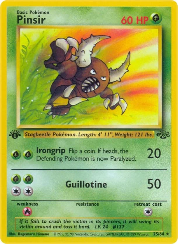 Pinsir [1st Edition] Jungle 25 Pokémon card