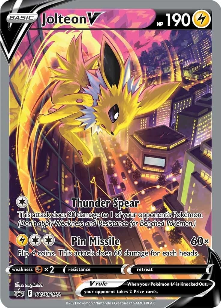 Jolteon V Promo SWSH183 Pokémon card