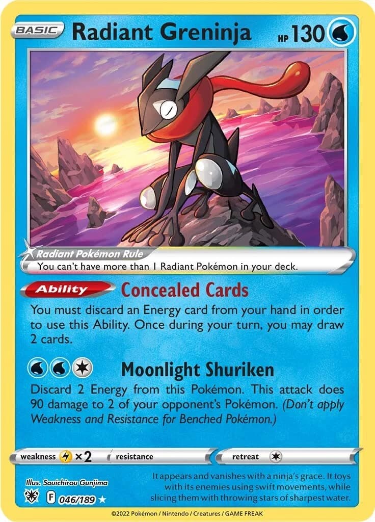 Radiant Greninja Astral Radiance 46 Pokémon card