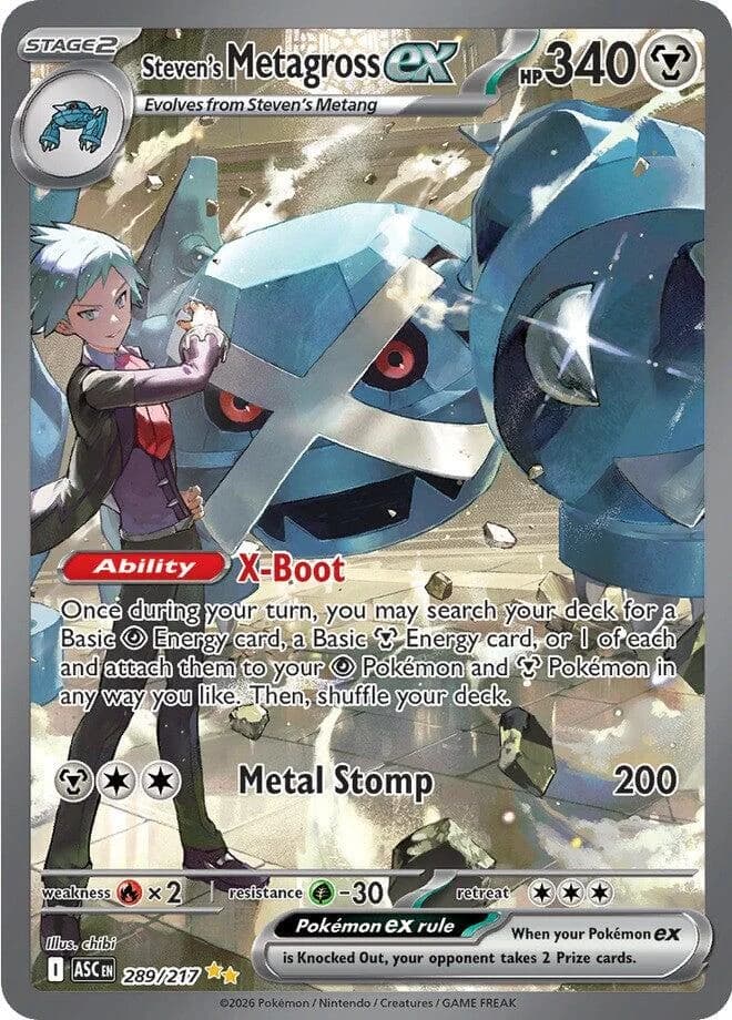 Steven's Metagross Ex Ascended Heroes 289 Pokémon card