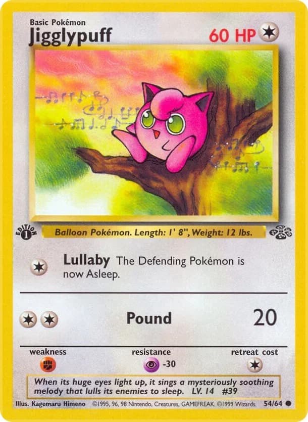 Jigglypuff [1st Edition] Jungle 54 Pokémon card