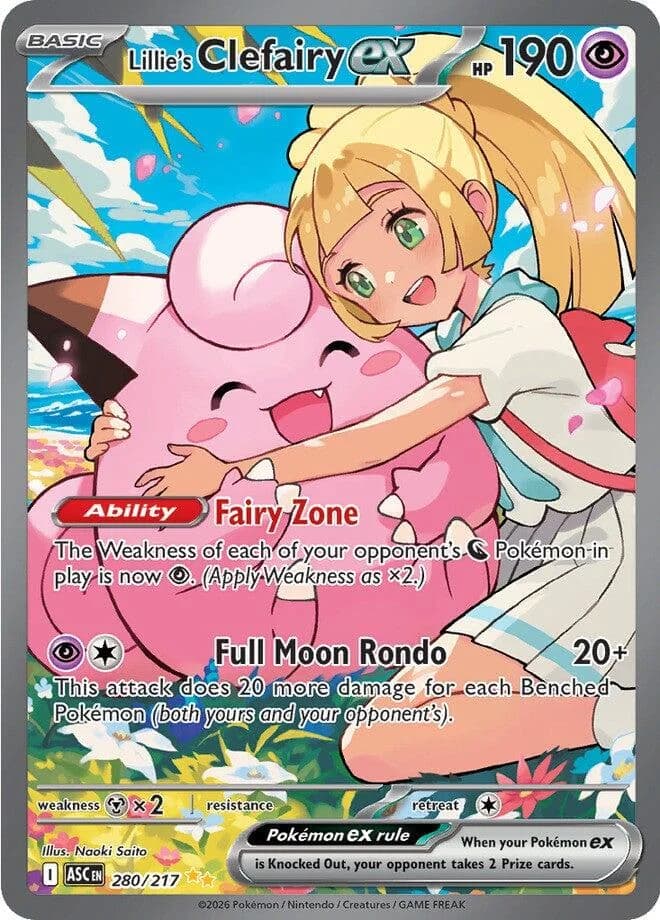 Lillie's Clefairy Ex Ascended Heroes 280 Pokémon card