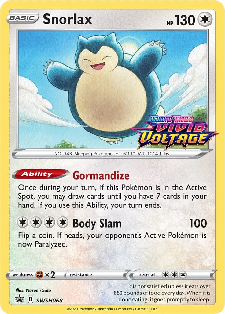 Snorlax Promo SWSH068 Pokémon card