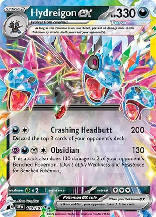Hydreigon ex Surging Sparks 119 Pokémon card
