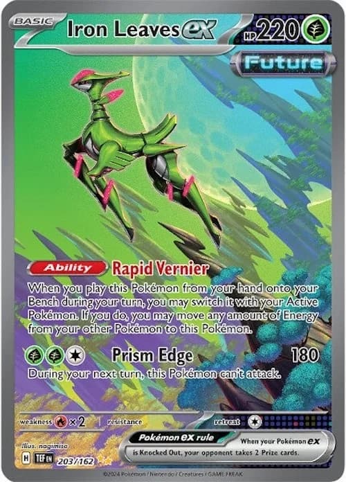 Iron Leaves ex Temporal Forces 203 Pokémon card