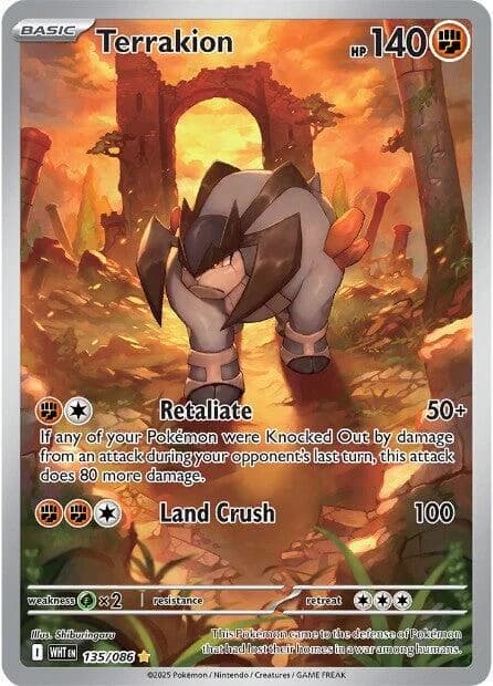Terrakion White Flare 135 Pokémon card