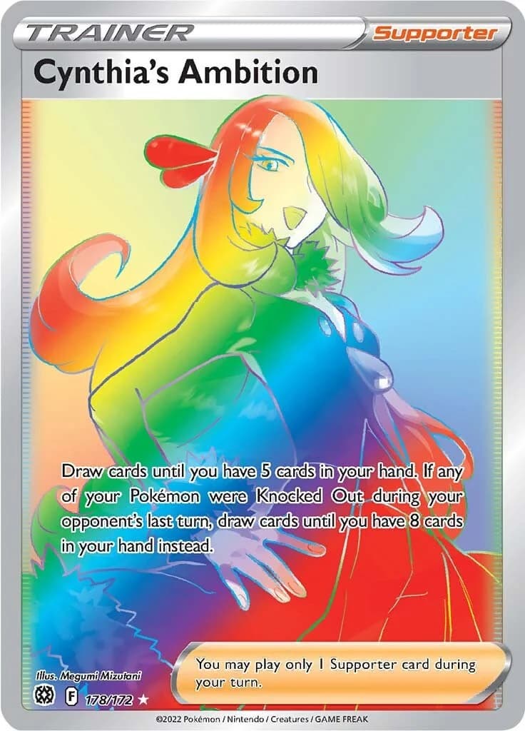 Cynthia's Ambition Brilliant Stars 178 Pokémon card