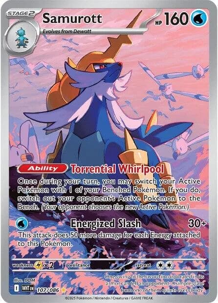 Samurott White Flare 107 Pokémon card