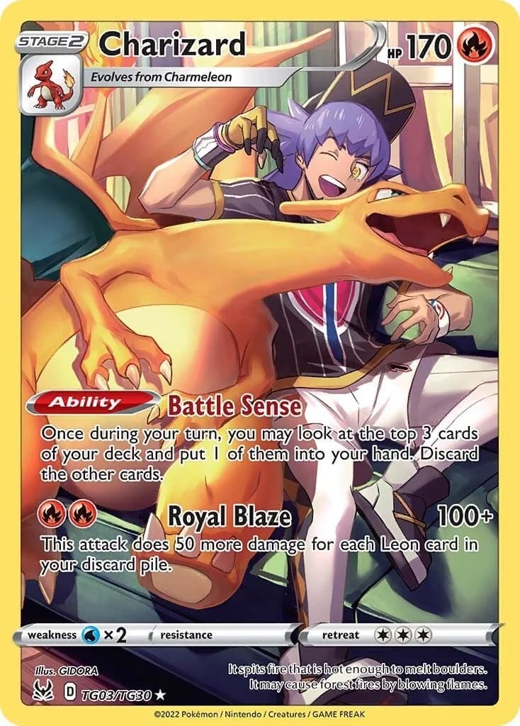 Charizard Lost Origin TG03 Pokémon card