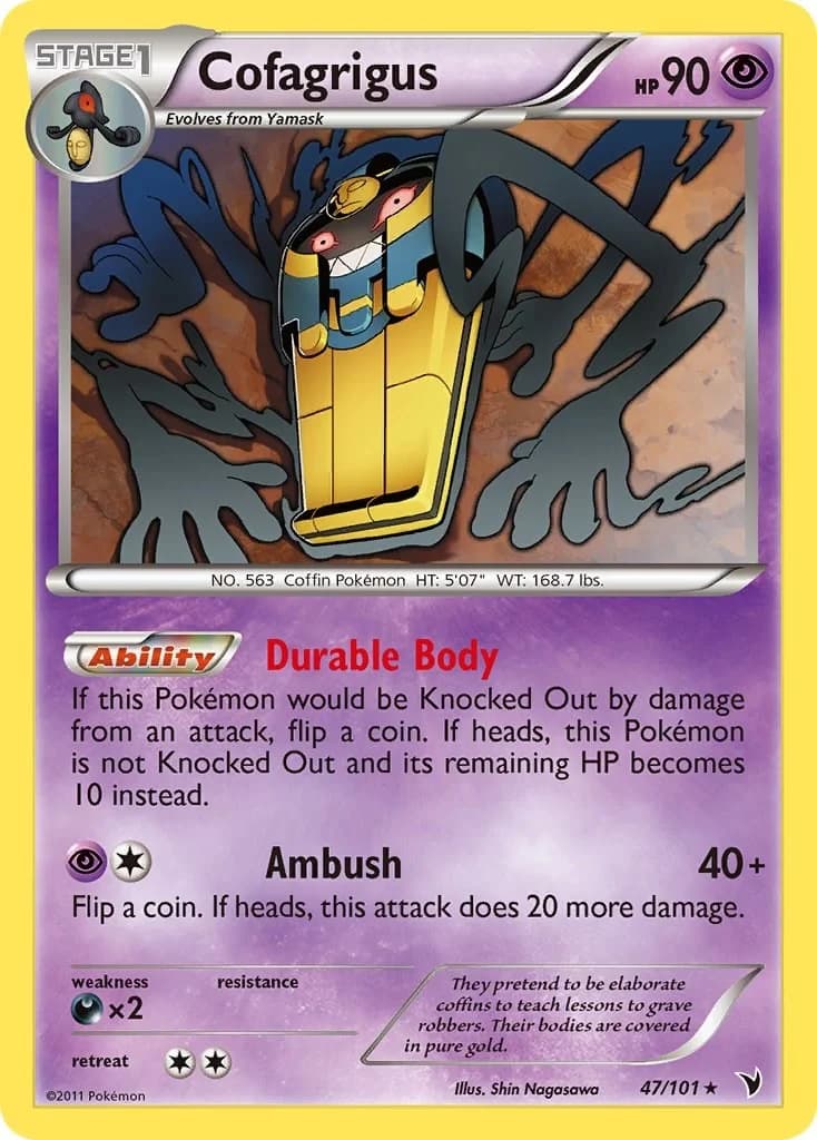 Cofagrigus Noble Victories 47 Pokémon card