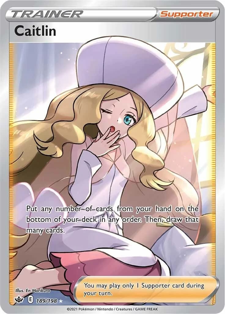 Caitlin Chilling Reign 189 Pokémon card