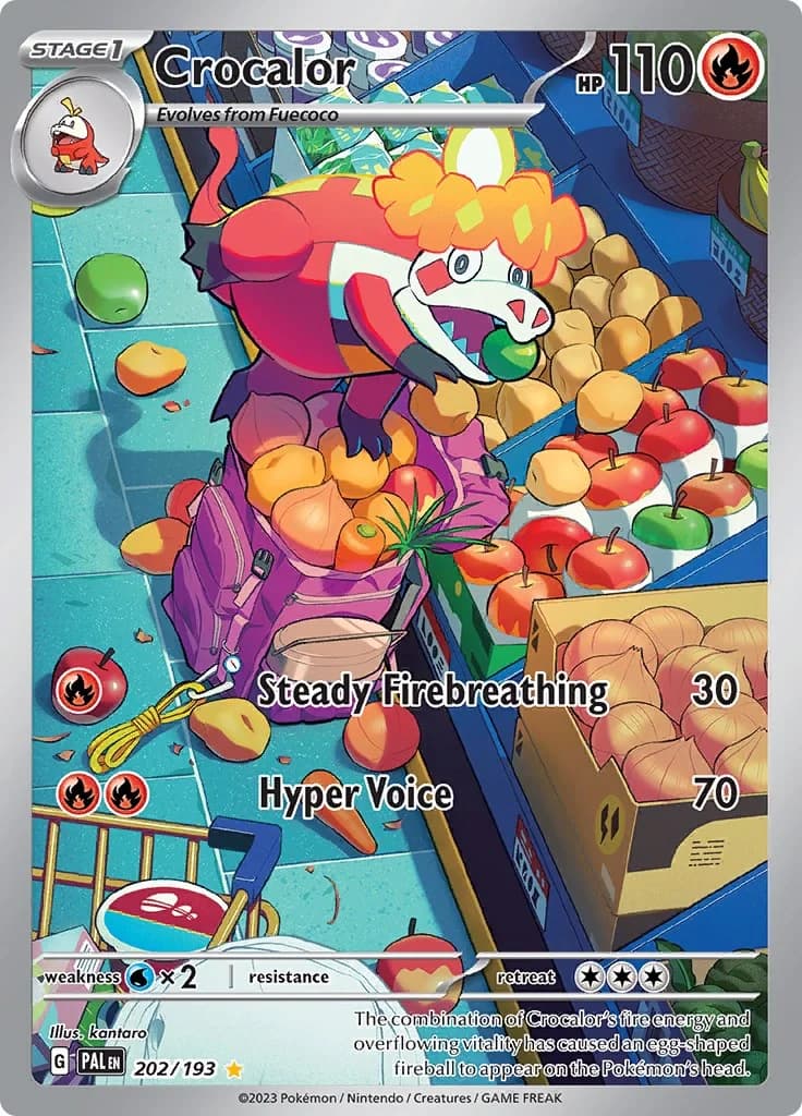 Crocalor Paldea Evolved 202 Pokémon card