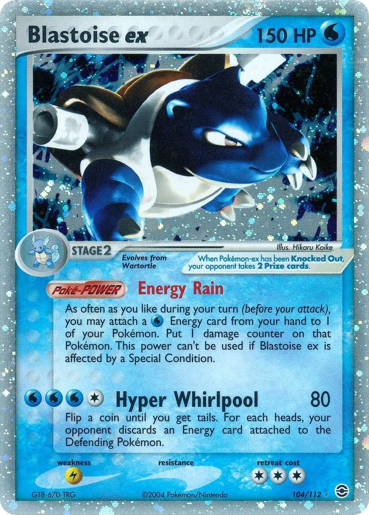 Blastoise EX Fire Red & Leaf Green 104 Pokémon card