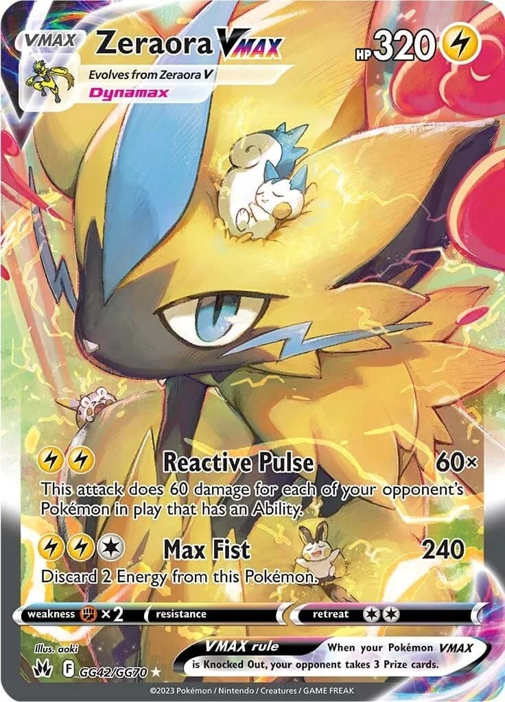 Zeraora VMAX Crown Zenith GG42 Pokémon card