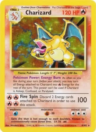Charizard [Unlimited] Base Set 4 Pokémon card