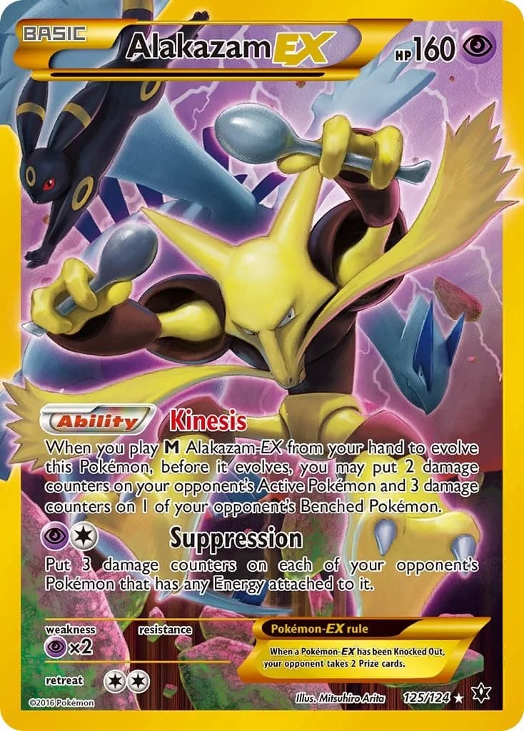 Alakazam EX Fates Collide 125 Pokémon card