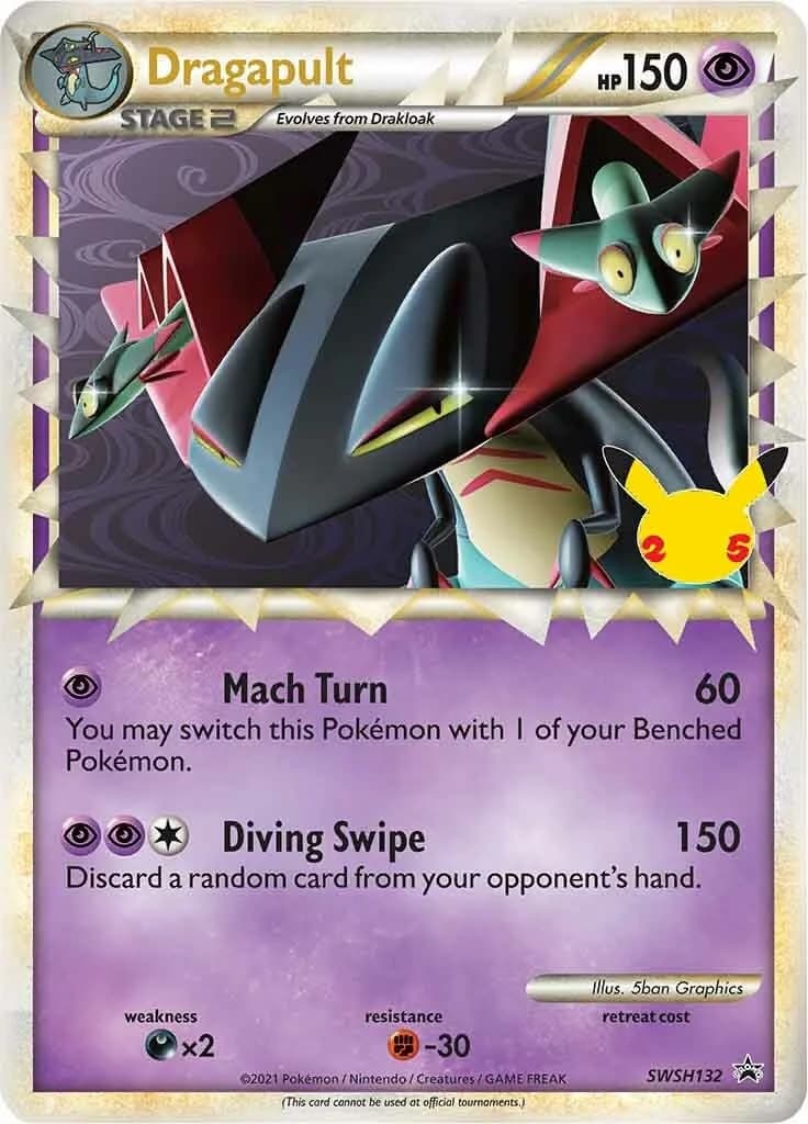 Dragapult Celebrations SWSH132 Pokémon card