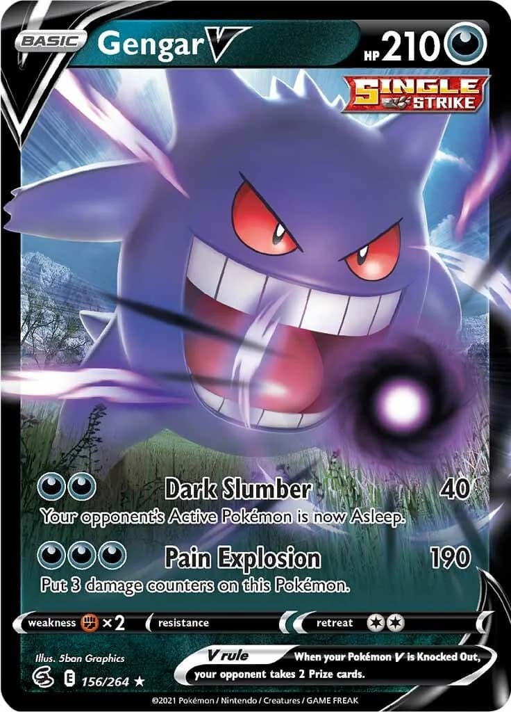 Gengar V Fusion Strike 156 Pokémon card