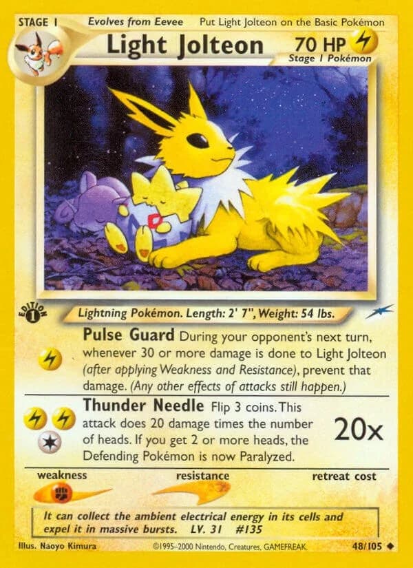 Light Jolteon [1st Edition] Neo Destiny 48 Pokémon card