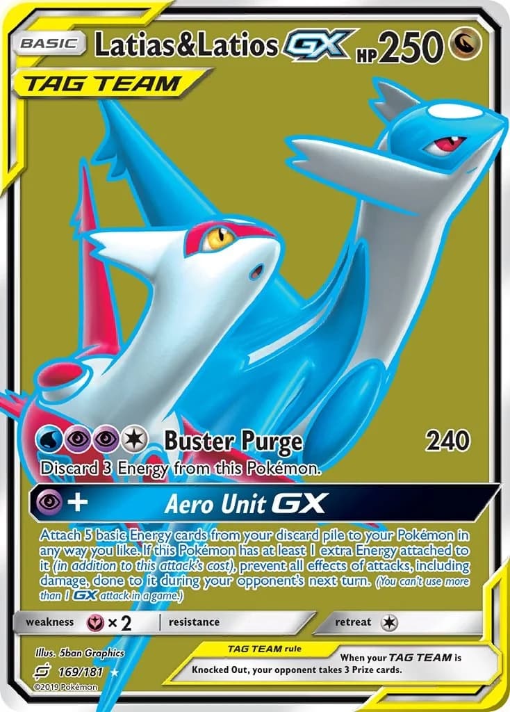 Latias & Latios GX Team Up 169 Pokémon card