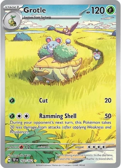 Grotle Temporal Forces 164 Pokémon card